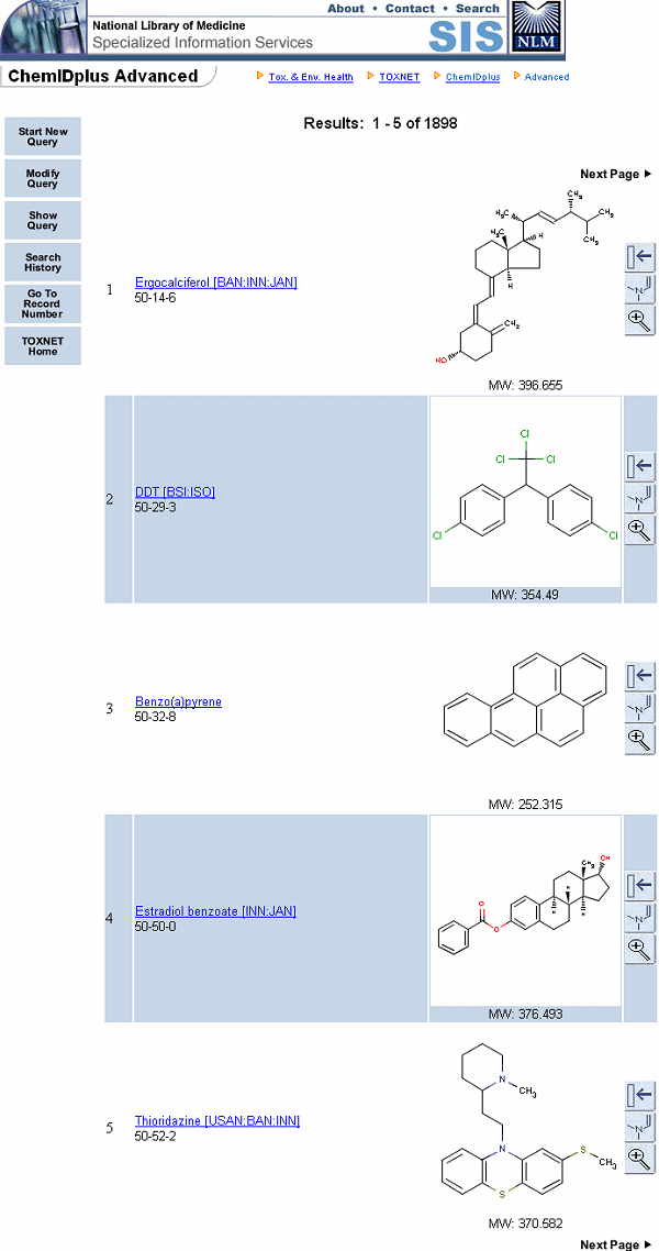 ChemIDplus Advanced LogP results