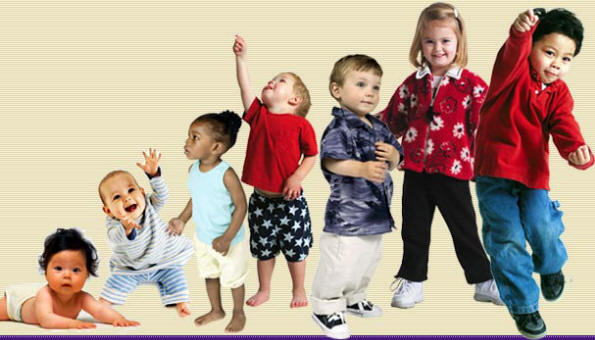 Image of children ranging from age 3 months to 5 years