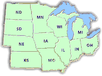 North Central Region Map