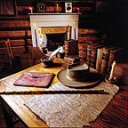 A table with Sam Houston's belongings