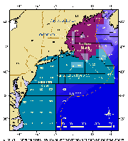 Figure 3.1 Statistical areas used to define the Gulf of Maine and Georges Bank Acadian redfish stock.