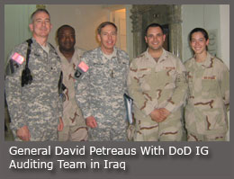 Gen. David Petreaus With DoD IG Auditing Team in Iraq