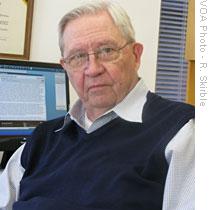 D.A. Henderson in his office at the Center for Biosecurity in Baltimore, Maryland