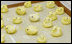 Freshly prepared tiny marshmallow Easter chick treats are seen in the White House kitchen Thursday, April 5, 2007, ready for the annual White House Easter Egg Roll. White House photo by Shealah Craighead