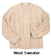 Photograph of a wool sweater.