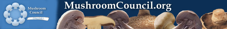 Variety of Mushrooms and Mushroom Council Logo