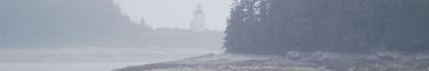 lighthouse in the fog