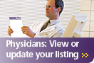 Physicians: View or update your listing