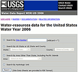 Annual Water Data for New Mexico home page.