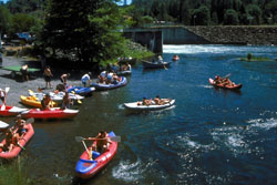 Visitors Rafting on Lost Creek Dam