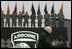 Vice President Dick Cheney addresses members of the 101st Airborne Division at Fort Campbell Army Base in Fort Campbell, Ky., Monday, October 16, 2006. "Last month in Iraq, you completed a year-long deployment that reflected tremendous credit on the Army, and helped to move a liberated country one step closer to a future of security and peace," the Vice President said. "The 101st carried out air assault missions against the enemies of freedom, provided security for national elections, trained some 32,000 police, helped provide border protection, and turned over more territory to 35 Iraqi Army battalions, so they can take the lead in defending their own country."