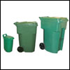 Three yard waste carts