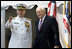 Vice President Dick Cheney talks with Vice Chairman of the Joint Chiefs of Staff Admiral Edmund P. Giambastiani, Jr., Friday, June 27, 2007, during a retirement ceremony for "Admiral G" in Annapolis, Md. Admiral Giambastiani has served in the U.S. Navy for 37 years. 