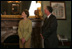 Mrs. Laura Bush is joined by Richard C. Cote, curator, U.S. Department of the Treasury, as she views the completed restoration of the Salmon P. Chase suite in the U.S. Treasury Building, Thursday, Jan. 11, 2007, in Washington, D.C., part of a tour showing the first major restoration at the U.S. Treasury Building, a National Historic Landmark.