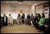 Mrs. Laura Bush meets with New Orleans' young professional leaders during a discussion Monday, March 3, 2008 in New Orleans, to highlight the upsurge in civic involvement and the grassroots leadership of young professionals to help rebuild their community.