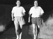Picture of two Asian women jogging