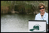 Mrs. Laura Bush addresses students and guests Wednesday, Feb. 6, 2008, during the Junior Ranger "First Bloom" planting event in Everglades National Park, Florida, praising a program to help bring back native trees in areas of the Everglades overgrown with non-native plants.