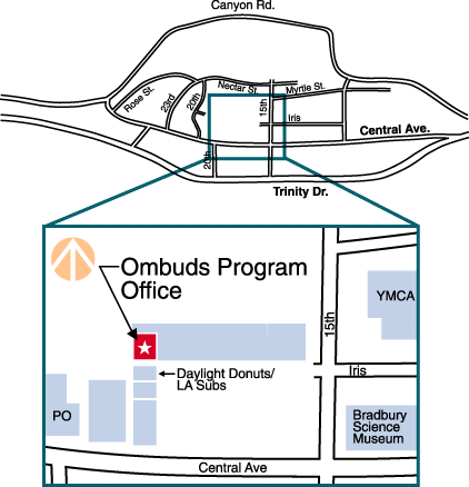 map to Ombuds Office