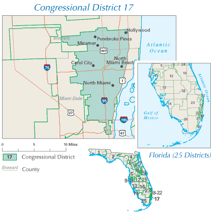 map of the 17th District of Florida