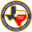 Agency seal of the Texas Animal Health Commission.