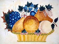 Painting of fruit from the Abby Aldrich Rockefeller Folk Art Museum collection