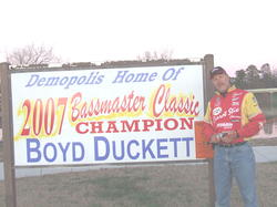 Boyd Duckett At His Sign In Demopolis Alabama