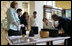 Mrs. Laura Bush is shown artifacts from the Afghani and Burmese Collections at the British Museum in London on Monday, June 16, 2008.