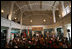 Mrs. Laura Bush arrives Wednesday, June 6, 2007, at the Schwerin City Library in Schwerin, Germany, where she delivered remarks and participated in a ribbon-cutting at the opening of America@Your Library.