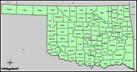 Map of Declared Counties for Emergency 3280