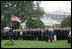 President George W. Bush and Mrs. Laura Bush are joined by Vice President Dick Cheney and Mrs. Lynne Cheney Tuesday, Sept. 11, 2007, on the South Lawn of the White House for a moment of silence in memory of those who died Sept. 11, 2001.