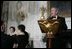 President George W. Bush addresses guests Monday evening, Feb. 6, 2006 in the State Dining Room at the White House to honor The Dance Theatre of Harlem.