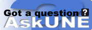 Ask UNE - click here