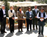 The cultural and spiritual connections between World Heritage sites in the U.S. and Mexico are embodied in the blessing given by Peter Pino (far right), governor of Zia Pueblo and representative the 24 modern Tribes affiliated with Mesa Verde National Park.