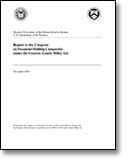 Report to the Congress on Financial Holding Companies under the Gramm-Leach-Bliley Act cover