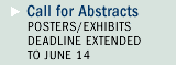Call for Abstracts: Posters/Exhibits deadline extended to May 31
