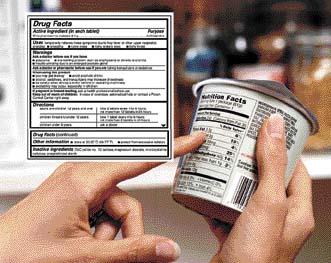 Photo of a Nutrition Facts Label