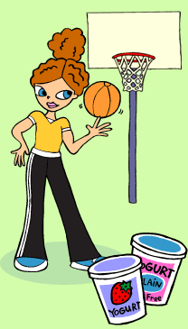 Carla playing basketball