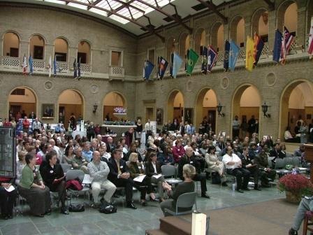 Photo of the audience at the 2008 USDA kickoff for their C F C campaign