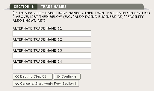 FFRM Section 6: Trade names