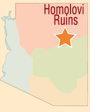 Homolovi Ruins Locator Map