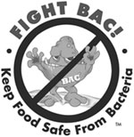 Fight BAC! logo, Keep food safe from Bacteria