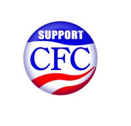 Image of the 2008 C F C button logo that reads: Support C F C