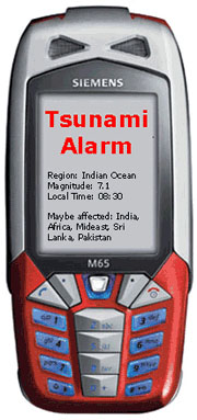Tsunami Warning on your mobile phone
