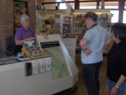 Front Desk and Bookstore at the Visitor Center