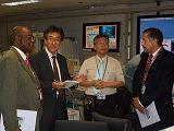 Senior officials of meteorological organizations visited the Japan Meteorological Agency (30 May 2008)