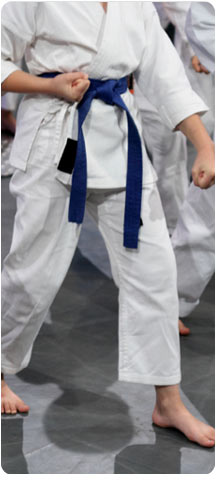 Image of a girl in a martial arts uniform