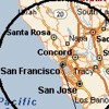 100 mile radius around San Francisco -- click for larger version
