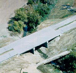 high-performance concrete bridge in Sarpy County, Nebraska.