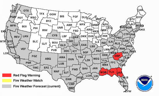 US Map Firewx 