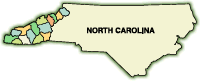 map showing western NC